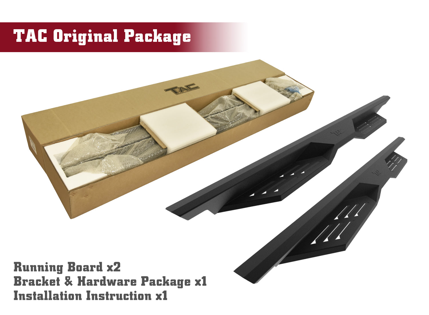 TAC Running Boards Fit 2020-2025 Jeep Gladiator JT Defender