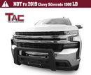 TAC Predator Modular Bull Bar Mesh Version For 2019-2021 Chevy Silverado 1500 (Exclude 2019 Silverado 1500 LD/2022-2024 models with super cruise system) Truck Front Bumper Brush Grille Guard-3