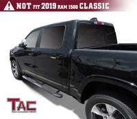 TAC Heavy Texture Black PNC Side Steps For 2019-2023 Dodge Ram 1500 Crew Cab (Excl. 2019-2023 RAM 1500 Classic) Truck | Running Boards | Nerf Bars | Side Bars