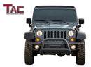 TAC Heavy Texture Black 3" Bull Bar for 2010-2018 Jeep Wrangler JK SUV Front Bumper Grille Guard Brush Guard Off Road Accessories-2