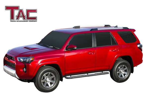 TAC Heavy Texture Black 3" Side Steps for 2010-2024 Toyota 4Runner (Exclude 2010-2013 SR5, 2010-2024 Limited & 2020-2021 Nightshade Edition & 2022-2024 TRD Sport Models) Truck | Side Steps | Nerf Bars | Side Bars