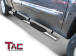 TAC Stainless Steel 5" Oval Straight Side Steps For 2019-2022 Chevy Silverado/GMC Sierra 1500 | 2020-2022 Chevy Silverado/GMC Sierra 2500/3500 Double Cab | Running Boards | Nerf Bar | Side Bar