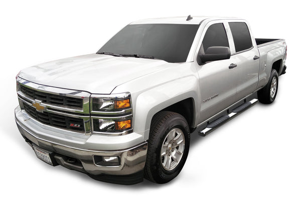 TAC Stainless Steel 5" Oval Straight Side Steps For 2019-2023 Chevy Silverado/GMC Sierra 1500 Crew Cab | 2020-2024 Chevy Silverado/GMC Sierra 2500/3500 Crew Cab Truck| Running Boards | Nerf Bar | Side Bar