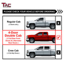 TAC Spear Running Boards fit 2007-2018 Chevy Silverado/GMC Sierra 1500|2007-2019 2500/3500 Extended/Double Cab (Incl.2019 Silverado 1500 LD/Sierra 1500 Limited) 6" Side Step Rail Nerf Bar Black-4