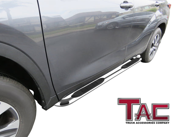 TAC Stainless Steel 3" Side Steps for 2020-2023 Toyota Highlander (Exclude Hybrid) SUV | Running Boards | Nerf Bars | Side Bars