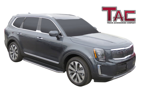 TAC Viewpoint Running Boards Compatible with 2020-2025 KIA Telluride SUV| 5.5 Inch Width| Side Steps| Nerf Bars| Step Rails| Aluminum| Black (2 PCS)