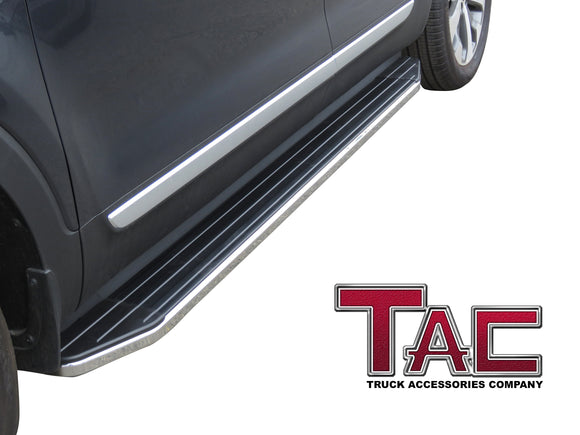 TAC Viewpoint Running Boards Compatible with 2020-2025 KIA Telluride SUV| 5.5 Inch Width| Side Steps| Nerf Bars| Step Rails| Aluminum| Black (2 PCS)