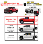 TAC Gloss Black 3" Side Steps For 2019-2024 Chevy Silverado/GMC Sierra 1500 Regular Cab | 2020-2024 Chevy Silverado/GMC Sierra 2500/3500 Regular Cab | Running Boards | Nerf Bar | Side Bar
