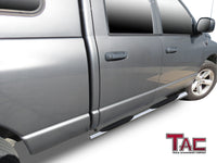 TAC Stainless Steel 4" Side Steps for 2002-2008 Dodge Ram 1500 Quad Cab / 2003-2009 Dodge Ram 2500/3500 Quad Cab Truck | Running Boards | Nerf Bar | Side Bar  
