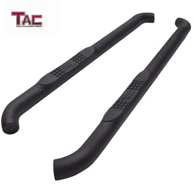 TAC 3" Texture Black Side Steps Compatible with 2021-2025 Ford Bronco 2 Door (Not for Bronco Sport) | Running Boards| Side Bars| Step Rails| Nerf Bars| Rocker Slider| SUV Accessories (2 PCS)