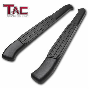 TAC Heavy Texture Black PNC Side Steps For 2018-2024 Jeep Wrangler JL 2 Door SUV | Running Boards | Nerf Bars | Side Bars