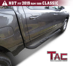 TAC Heavy Texture Black 3" Side Steps For 2019-2024 Dodge Ram 1500 Crew Cab (Excl. 2019-2024 RAM 1500 Classic) Truck | Running Boards | Nerf Bars | Side Bars