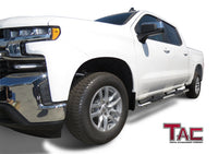 TAC Stainless Steel 5" Oval Straight Side Steps For 2001-2014 Chevy Silverado/GMC Sierra 1500/2500/3500 Crew Cab | Running Boards | Nerf Bar | Side Bar
