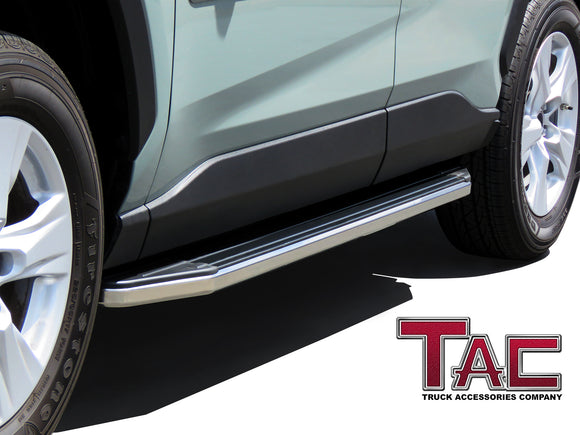 TAC Viewpoint Running Boards Compatible with 2019-2025 Toyota RAV4 SUV| 5.5 Inch Width| Side Steps| Nerf Bars| Step Rails| Aluminum| Black (2 PCS)